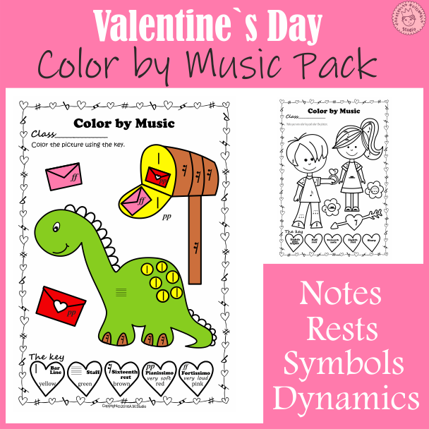 Valentine`s Day Color by Music Pack (img # 2)