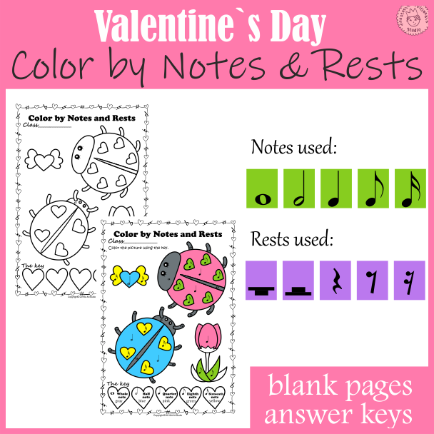 Valentine`s Day Color by Notes & Rests (img # 2)