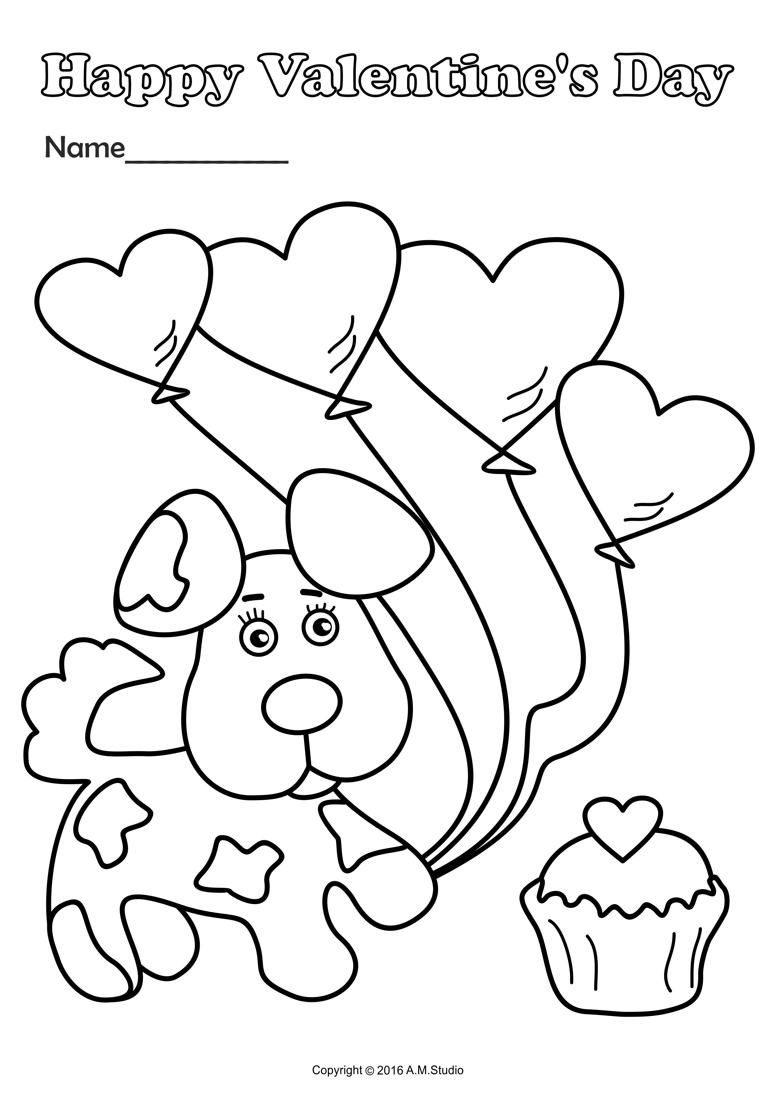 Valentine`s Day Printable Coloring Pages for Kids (img # 2)