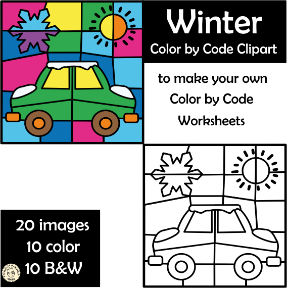 Winter Color By Code Clipart (img # 4)