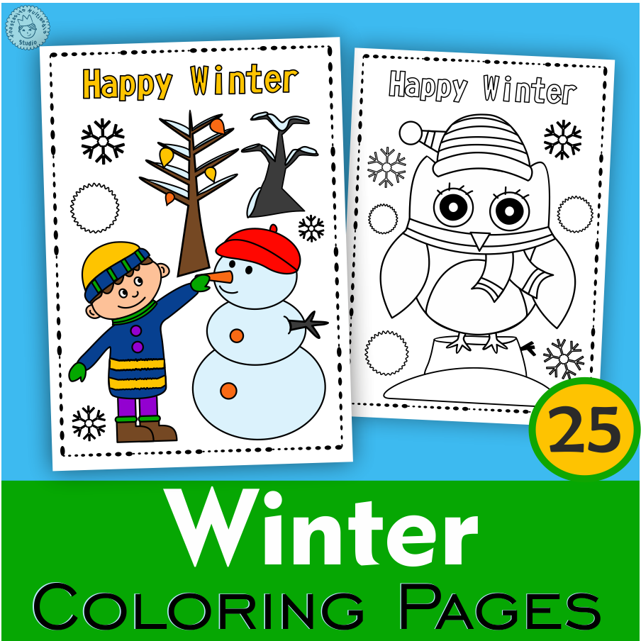 55 Winter Coloring Pages (Free PDF Printables)