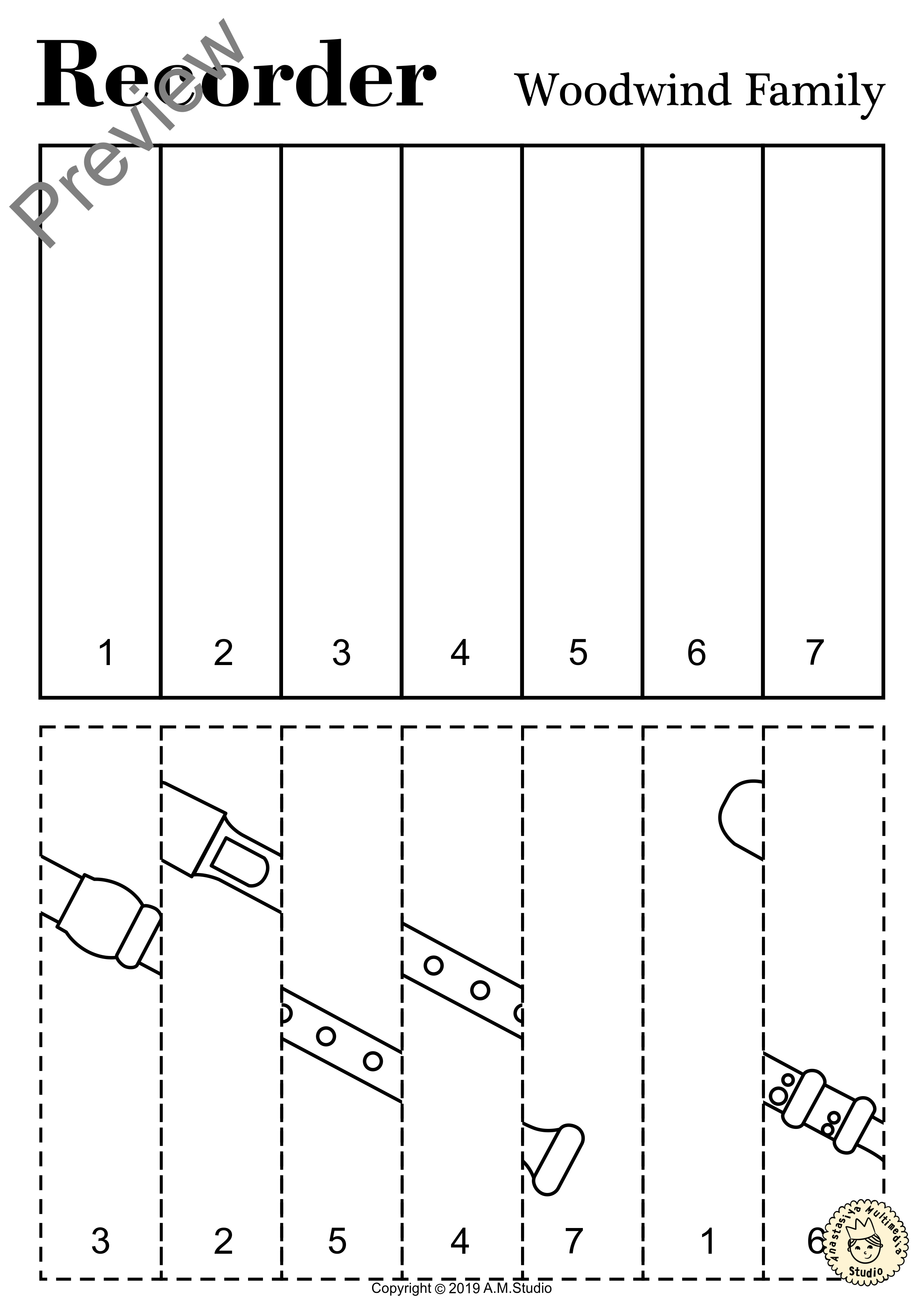 Woodwind Instruments Line Puzzles (img # 3)
